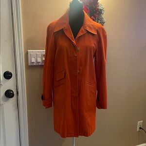 Michael Kors Vibrant Orange Trench Coat